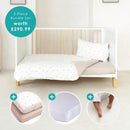 Reversible Little Duckling Cot Bed Duvet Cover and Pillowcase Set on the Essentials Cot Bed - 5 piece bundle set worth £290.99 | Toddler and Baby Bedding | Nursery Linen - Clair de Lune UK