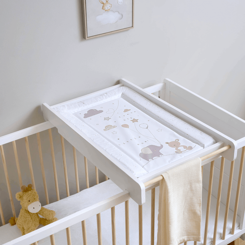 East Coast Little One Changing Mat on the Essentials Cot Top Changer and Cot Bed | Bathing & Changing Essentials - Clair de Lune UK