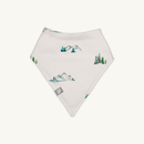 GrowGrows Little Summit Bib with mountain-inspired print made from bamboo and organic cotton | Bamboo Babywear - Clair de Lune UK
