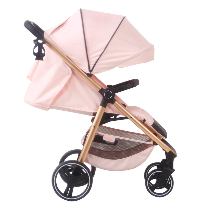 The side of My Babiie MB160 Dani Dyer Pink Plaid Pushchair | Buggies, Strollers & Pushchairs | Travel With Your Baby - Clair de Lune UK