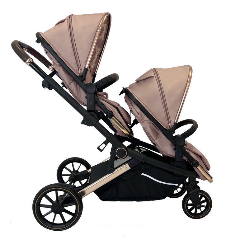  My Babiie MB33 Dani Dyer Giraffe Tandem Pushchair with two pushchair seats | Buggies, Strollers & Pushchairs | Travel With Your Baby - Clair de Lune UK