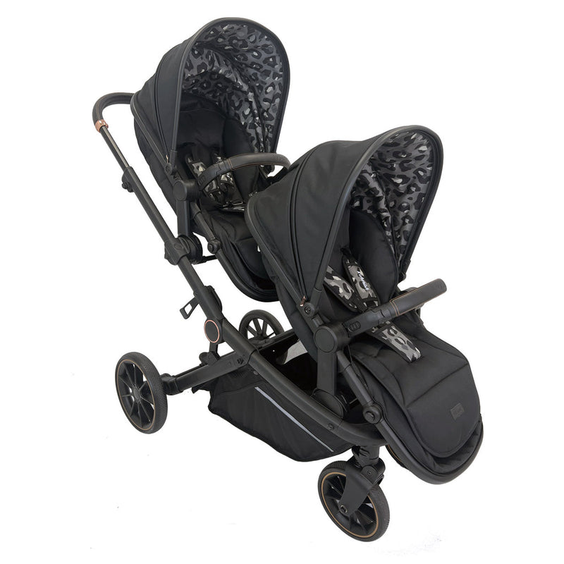 My Babiie MB33 Dani Dyer Black Leopard Tandem Pushchair | Buggies, Strollers & Pushchairs | Travel With Your Baby - Clair de Lune UK