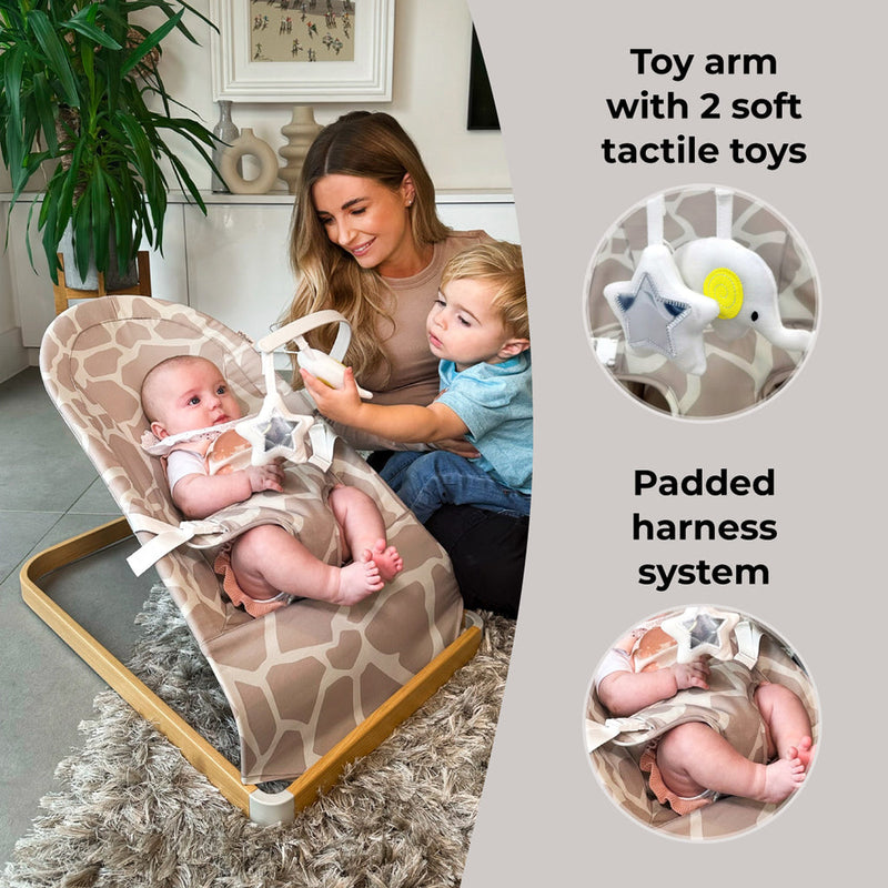 The extra toy accessories of the My Babiie Dani Dyer Giraffe Baby Bouncer | Baby Swings, Rockers & Baby Bouncers | Toys - Clair de Lune