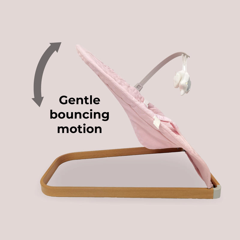 The gentle bouncing motion of the My Babiie Dani Dyer Pink Plaid Baby Bouncer | Baby Swings, Rockers & Baby Bouncers | Toys - Clair de Lune