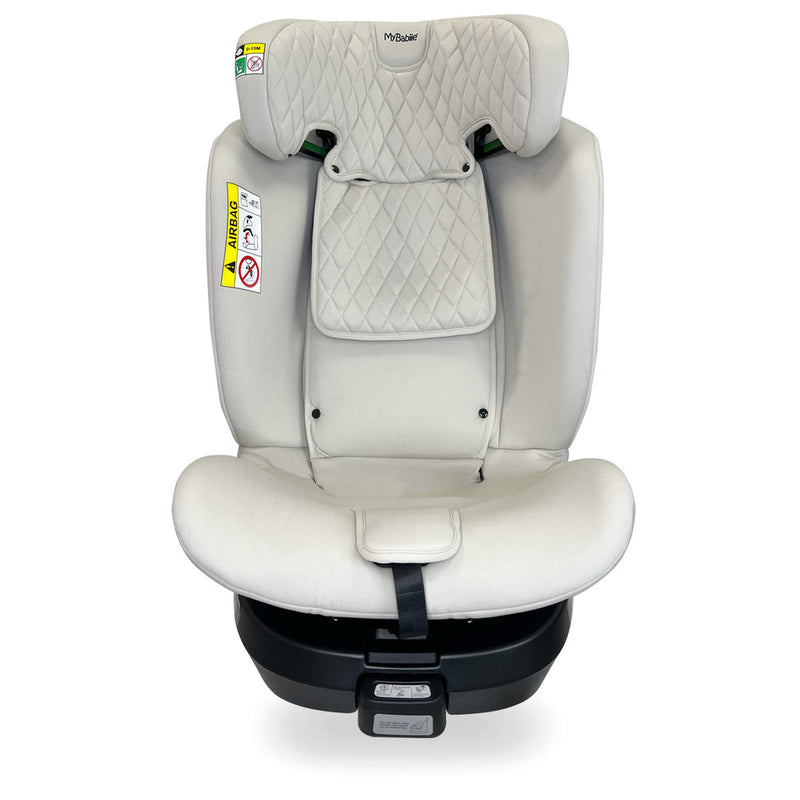 My Babiie Dani Dyer iSize Stone Spin Car Seat (40-150cm) for older kids | Baby, Toddler & Kid Car Seats | Travel With Baby - Clair de Lune UK