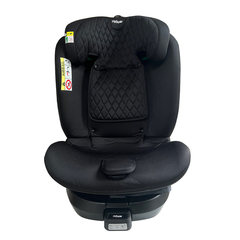 My Babiie Billie Faiers iSize Quilted Black Spin Car Seat (40-150cm) | Baby, Toddler & Kid Car Seats | Travel With Baby - Clair de Lune UK