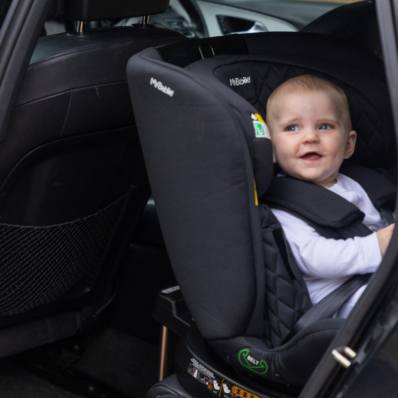 My Babiie Billie Faiers iSize Quilted Black Spin Car Seat (40-150cm)