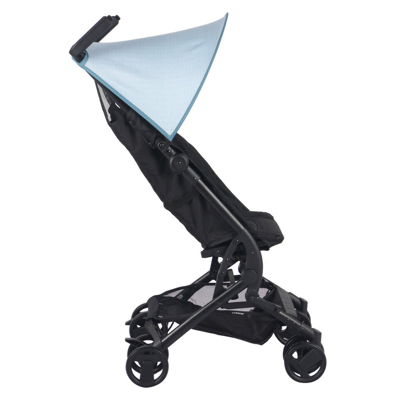 The side of My Babiie MBX5 Ultra Compact & Aeroplane Carry-on Approved Samantha Faiers Blue Stroller | Buggies, Strollers & Pushchairs | Travel With Your Baby - Clair de Lune UK