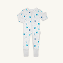 Grow Grows Organic Marvellous Moons Sleepsuit on white background | Baby Grows and Onesies | Organic Baby Clothes - Clair de Lune UK