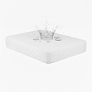 Splash on the Cot Bed Mattress Protector to show that it's water resistant | Soft Baby Sheets | Cot Bed Bedding - Clair de Lune UK