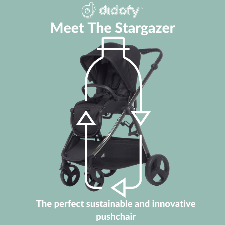 Didofy Grey Stargazer Pushchair made from recycled bottles | Strollers, Pushchairs & Prams | Pushchairs, Carrycots & Car Seats Baby | Travel Essentials - Clair de Lune UK