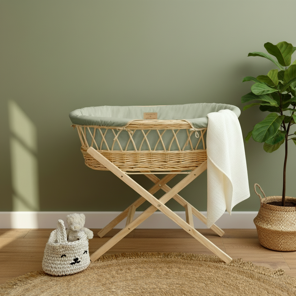 Organic Natural Wicker Moses Basket Moses Baby Baskets
