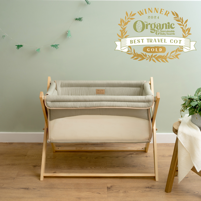 Organic Folding Crib Bedside Folding Cribs Next To Me Cots Newborn Baby Beds Co sleepers Clair de Lune UK