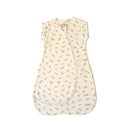 The Little Dreamers Luxury Organic Swaddle Bag with beige pattern on a white background | Baby Swaddle Bag | Newborn Sleeping Bag | Nursery Bedding - Clair de Lune