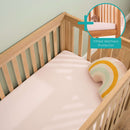Pink 2 Pack Cot Bed Sheet & Mattress Protector Bundle on the Solid Oak Cot Bed | Soft Baby Sheets | Cot & Cot Bed Bedding | Nursery Linen - Clair de Lune UK