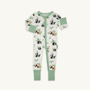 Grow Grows Organic Playful Pandas Sleepsuit | Baby Grows and Onesies | Organic Baby Clothes - Clair de Lune UK