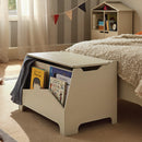 CuddleCo Play House Storage Box at the end of the bed in a cosy nursery | Nursery Furniture | Children's Storage and Shelving - Clair de Lune UK