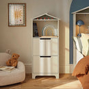 CuddleCo Play House Storage Unit in a cosy nursery with Cuddleco etta kids chair | Nursery Furniture | Toddler Storage - Clair de Lune UK