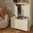CuddleCo Play House Storage Unit in a cosy nursery with key features of drawer, shelf with drawer and an open shelf design | Nursery Furniture | Toddler Storage - Clair de Lune UK