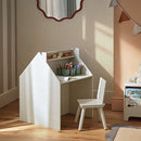 CuddleCo Play House Storage Desk with Easel and Chair in cosy nursery with drawing supplies and colouring books | Toddler Desk and Chair | Nursery Furniture - Clair de Lune UK