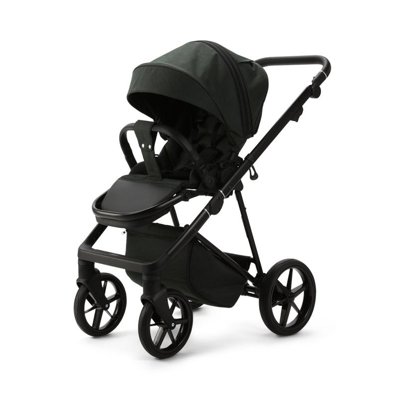 Racing Green Mee-go 2in1 Milano Evo Pushchair (With Carrycot) with the newly-designed seat unit | Pushchairs and Travel Systems | Baby & Kid Travel - Clair de Lune UK