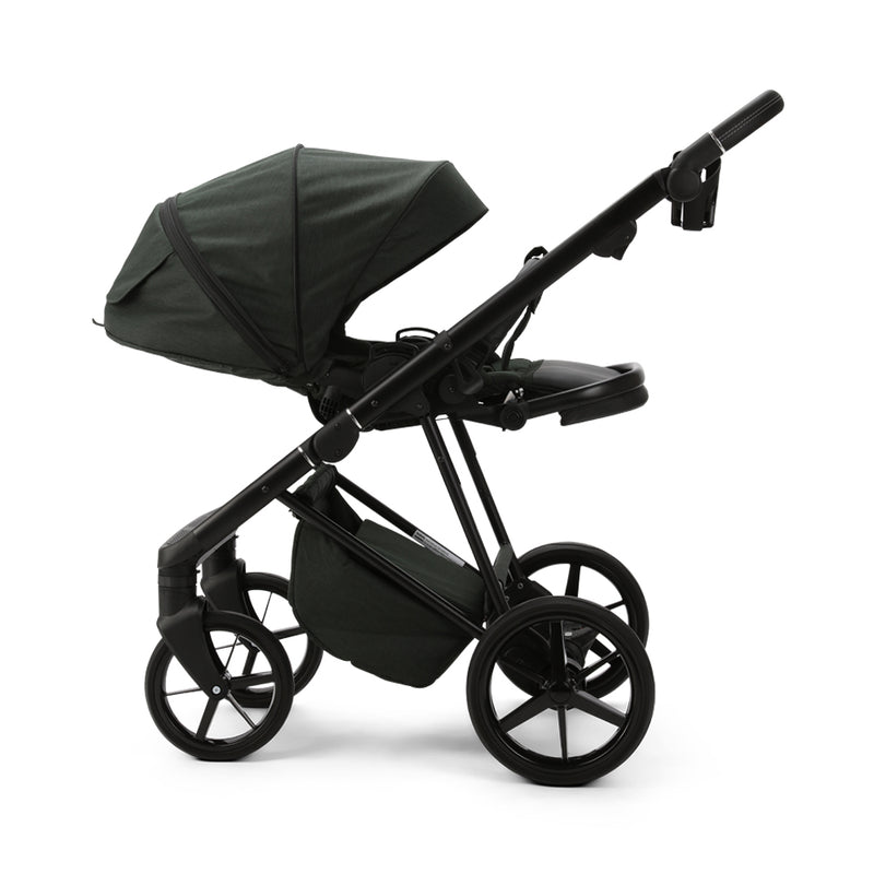 Racing Green Mee-go 2in1 Milano Evo Pushchair (With Carrycot) with the adjustable seat unit | Pushchairs and Travel Systems | Baby & Kid Travel - Clair de Lune UK