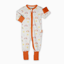  GrowGrows Organic Radiant Rainbows Sleepsuit | Baby Grows and Onesies | Organic Baby Clothes - Clair de Lune UK