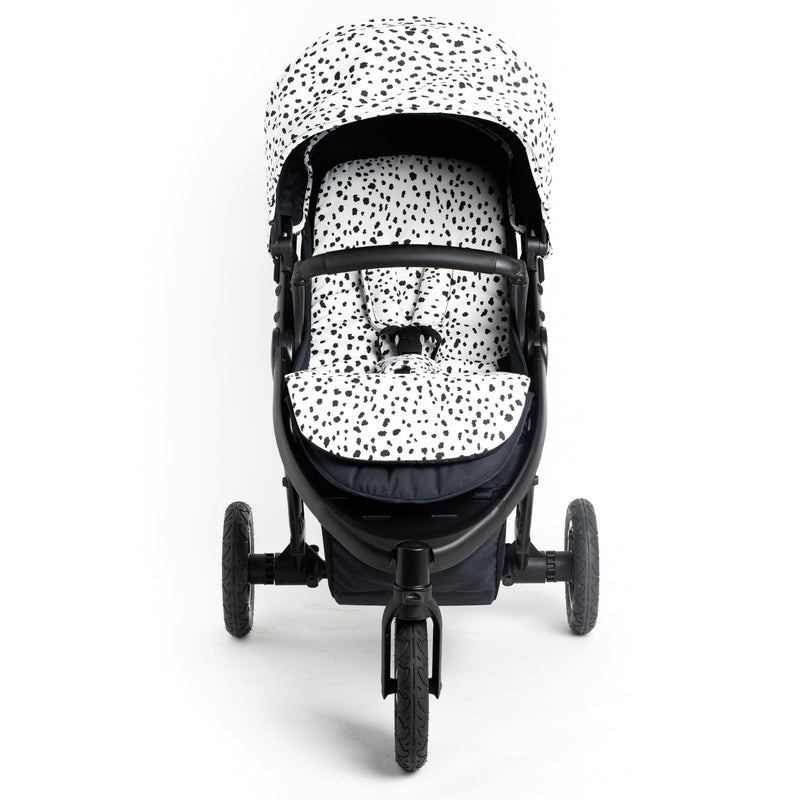 The front of the Dalmatian Roma Atlas 3 Wheel Pram | Strollers, Pushchairs & Prams | Pushchairs, Carrycots & Car Seats Baby | Travel Essentials - Clair de Lune UK