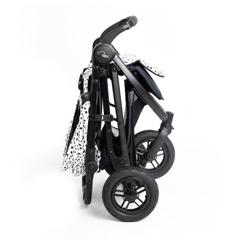 Folded Dalmatian Roma Atlas 3 Wheel Pram | Strollers, Pushchairs & Prams | Pushchairs, Carrycots & Car Seats Baby | Travel Essentials - Clair de Lune UK