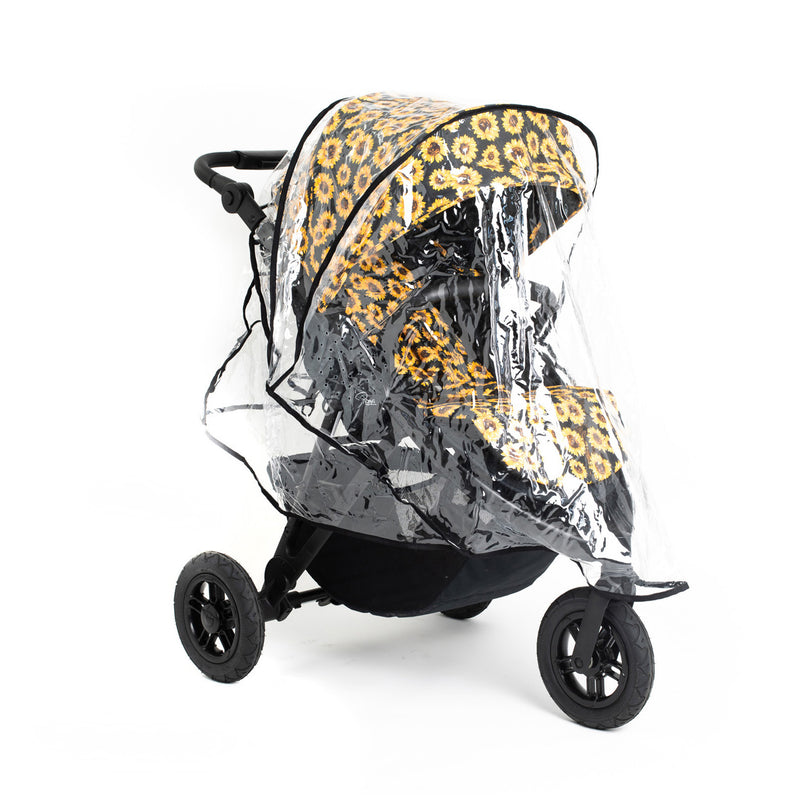 Pushchair raincover over the Sunflower Roma Atlas 3 Wheel Pram | Strollers, Pushchairs & Prams | Pushchairs, Carrycots & Car Seats Baby | Travel Essentials - Clair de Lune UK