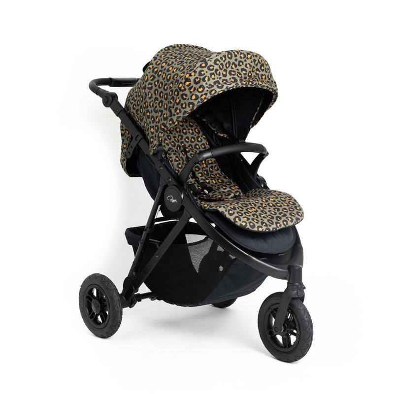 Khaki Leopard Roma Atlas 3 Wheel Pram | Strollers, Pushchairs & Prams | Pushchairs, Carrycots & Car Seats Baby | Travel Essentials - Clair de Lune UK