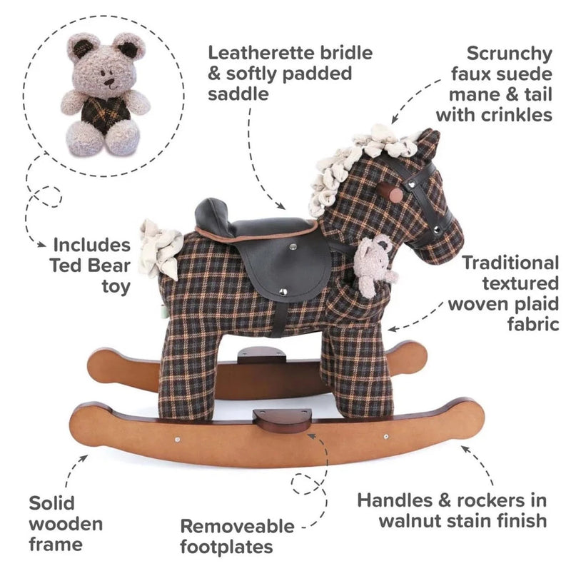 The sensory benefits and unique selling points of the Little Bird Told Me Rufus & Ted Rocking Horse | Rocking Animals | Montessori Activities For Babies & Kids | Toys | Baby Shower, Birthday & Christmas - Clair de Lune UK