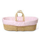 Pink Stripe Palm Moses Basket | Moses Baby Baskets, Bassinets | Nursery Furniture - Clair de Lune UK