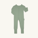 Sage Grow Grows Organic Ribbed Baby Sleepsuit | Baby Sleep Wear | Children's pyjamas - Clair de Lune UK