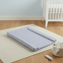 East Coast Blue Seashell Changing Mat on the floor of the nursery | Bathing & Changing Essentials - Clair de Lune UK
