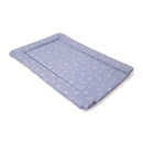 East Coast Blue Seashell Changing Mat at an angle on white background | Bathing & Changing Essentials - Clair de Lune UK