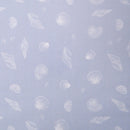 East Coast close up of the different shells and patterns on the Blue Seashell Changing Mat laid flat on white background | Bathing & Changing Essentials - Clair de Lune UK