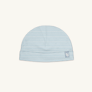 Sky Blue Pinstripe Hat with blue pinstripe design on a white background made from bamboo and organic cotton from GrowGrows - Clair de Lune UK