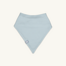 GrowGrows Sky Blue Pinstripe Bib with blue pinstripe design on a white background made from bamboo and organic cotton | Feeding Essentials - Clair de Lune UK