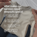 Grow Grows Organic Ribbed Baby Sleepsuit what makes the bamboo zipper sleepsuits special | Baby Sleep Wear | Children's pyjamas - Clair de Lune UK