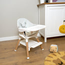 White 6 in 1 High Chair converted into a small stool with tray attached in a farmhouse style kitchen | High chairs | Feeding & Weaning | Toddler Furniture - Clair de Lune UK