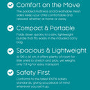 Black East Coast Travel Cot key features of comfort, compact, portable, spacious, lightweight and safe | Cribs & Travel Cots | Nursery Furniture - Clair de Lune