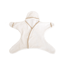 Cream Star Hooded Baby Towel laid flat on white background| Bath Time Essentials | Newborn Hooded Towel - Clair de Lune