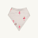 Tiny Twirls Bib with ballerina print made from bamboo and organic cotton from GrowGrows | Bamboo Babywear - Clair de Lune UK