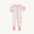 Grow Grows Organic Tiny Twirls Sleepsuit on white background | Baby Grows and Onesies | Organic Baby Clothes - Clair de Lune UK