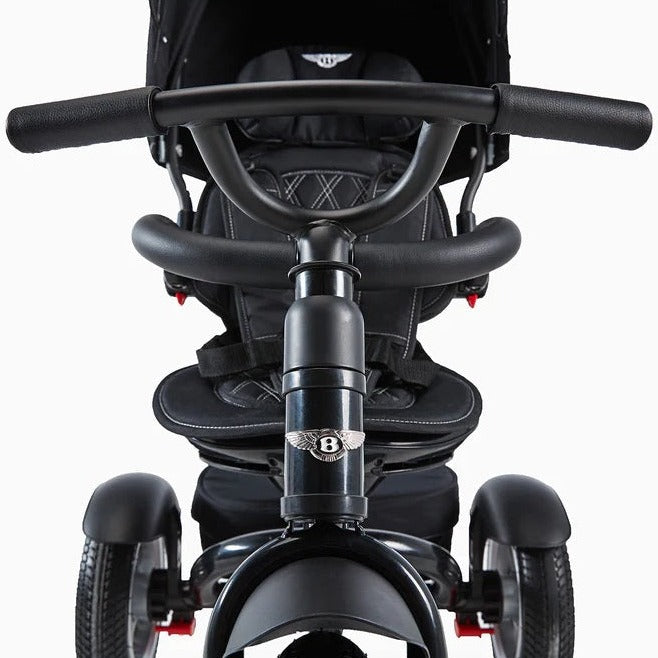 The symbolic Bentley label of the Onyx Black Bentley 6in1 Trike - Convertible Baby Stroller | Strollers, Pushchairs & Prams | Pushchairs, Carrycots & Car Seats Baby | Travel Essentials - Clair de Lune UK