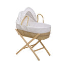 White Waffle Palm Moses Basket with folding stand | Moses Baby Baskets, Bassinets | Nursery Furniture - Clair de Lune UK