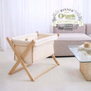 Cream Organic Folding Crib Platinum Award Winner of the 2025 Organic & Sustainable Baby Award | Bedside & Folding Cribs | Co Sleeper & Travel Cots | Nursery Furniture - Clair de Lune UK