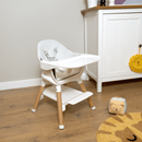 White 6in1 High Chair as a baby stool by the sideboard in a farmhouse style Oak kitchen | High chairs | Feeding & Weaning | Toddler Furniture - Clair de Lune UK