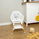 White 6in1 High Chair with the tray removed as a baby seat | High chairs | Feeding & Weaning | Toddler Furniture - Clair de Lune UK